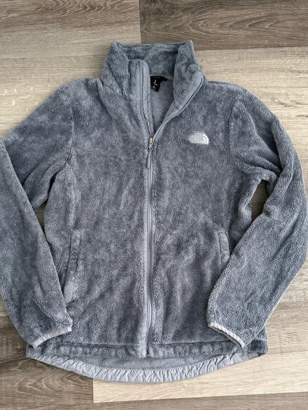 The North Face Women’s Gray Plush Full-Zip Fleece Jacket